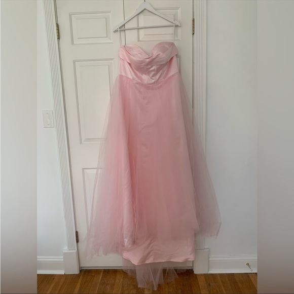 HEBEOS pink poofy prom dress princess strapless Large Medium fairytale - Picture 5 of 5